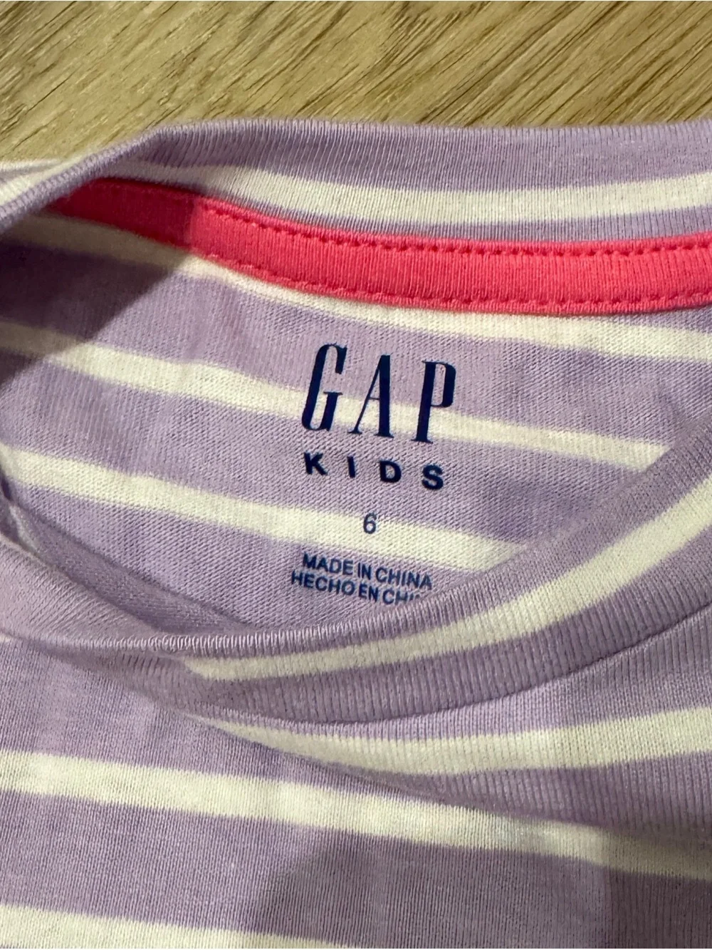 GAP Lavender & White Striped Tiered Dress